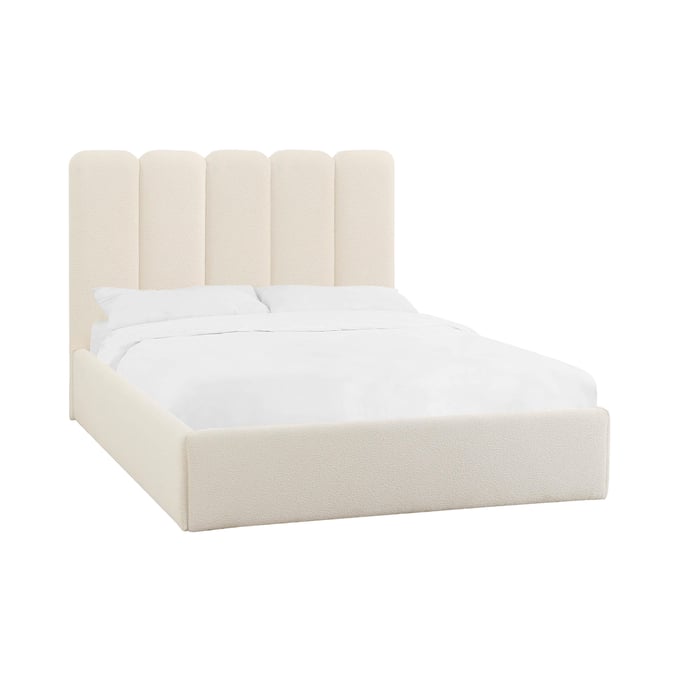 TOV Furniture Palani Cream Boucle King Bed TOV-B68746