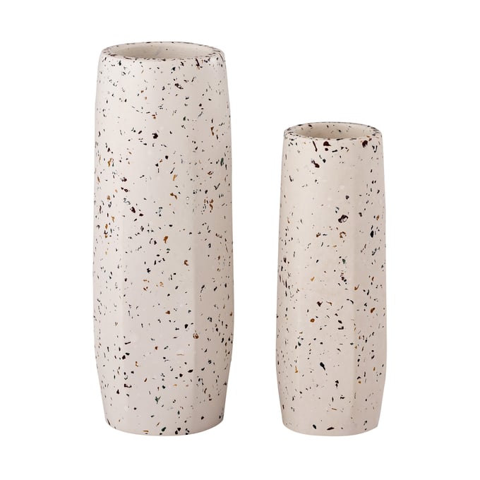 TOV Furniture Terrazzo Vase White Medium Vase TOV-C18333