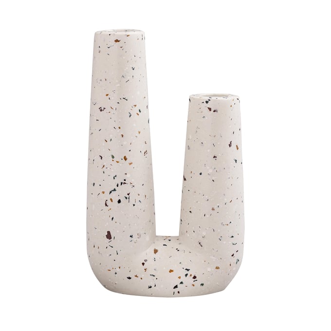 TOV Furniture Terrazzo Vase White Novelty Tube Vase TOV-C18334