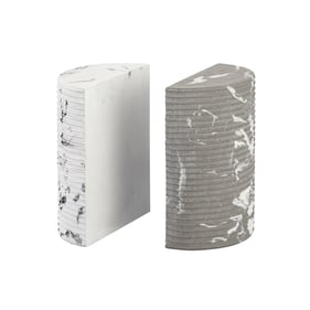 TOV Furniture Terra Grey White Concrete Bookends