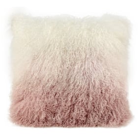 TOV Furniture Tibetan Blush White Sheepskin Pillow