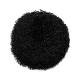 TOV Furniture New Zealand Black Sheepskin 16 Inch Round Pillow