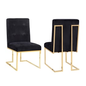 2 TOV Furniture Akiko Black Chairs