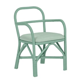 TOV Furniture Ginny Rattan Green Dining Chair