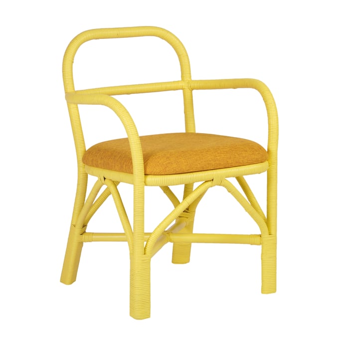 TOV Furniture Ginny Rattan Yellow Dining Chair TOV-D21023