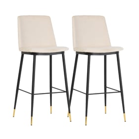 2 TOV Furniture Evora Cream Counter Height Stools