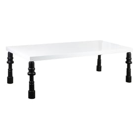 TOV Furniture Spindle White Lacquer Dining Table