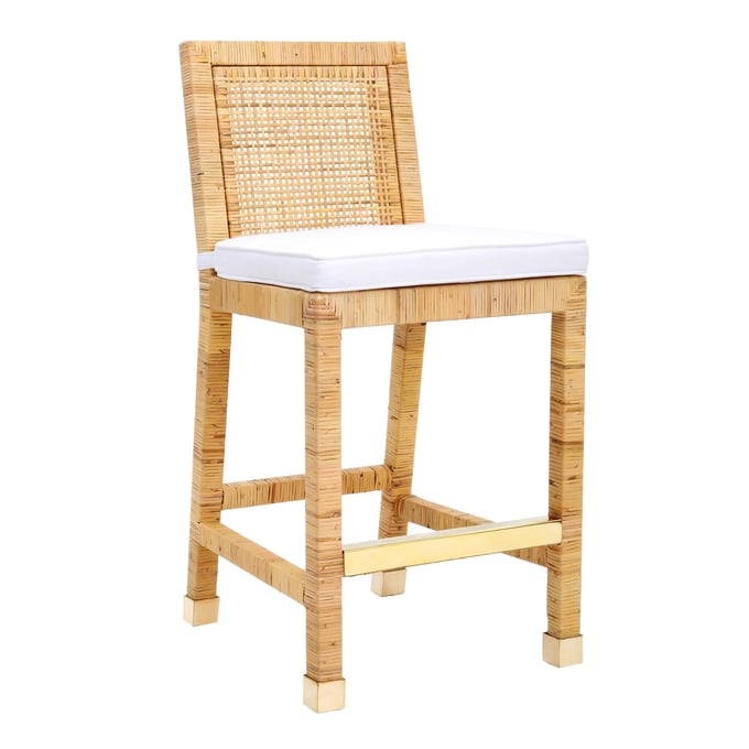 TOV Furniture Amara Natural Rattan Counter Height Stool TOV-D44149