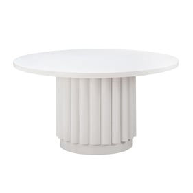 TOV Furniture Kali White 55 Inch Round Dining Table