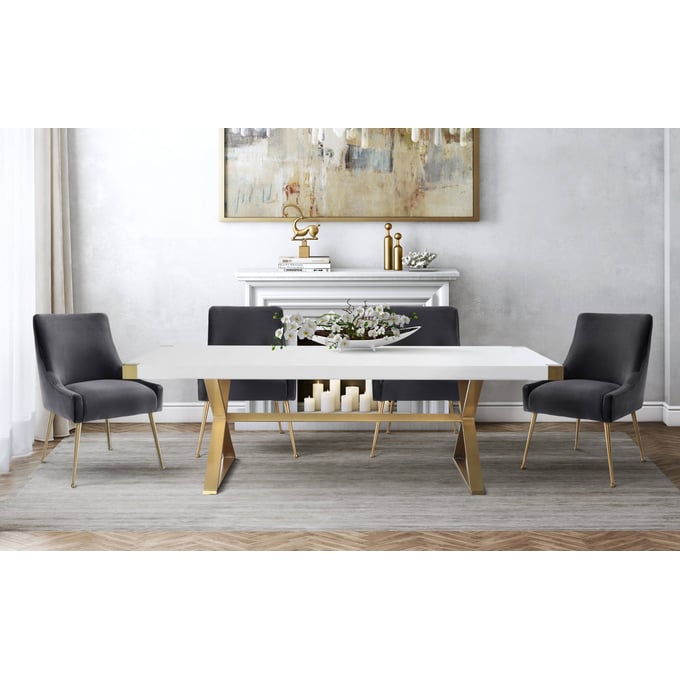 White lacquer discount counter height table