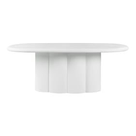 TOV Furniture Elika White Oval Dining Table