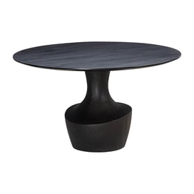 TOV Furniture Gevra Black Faux Plaster Dining Table