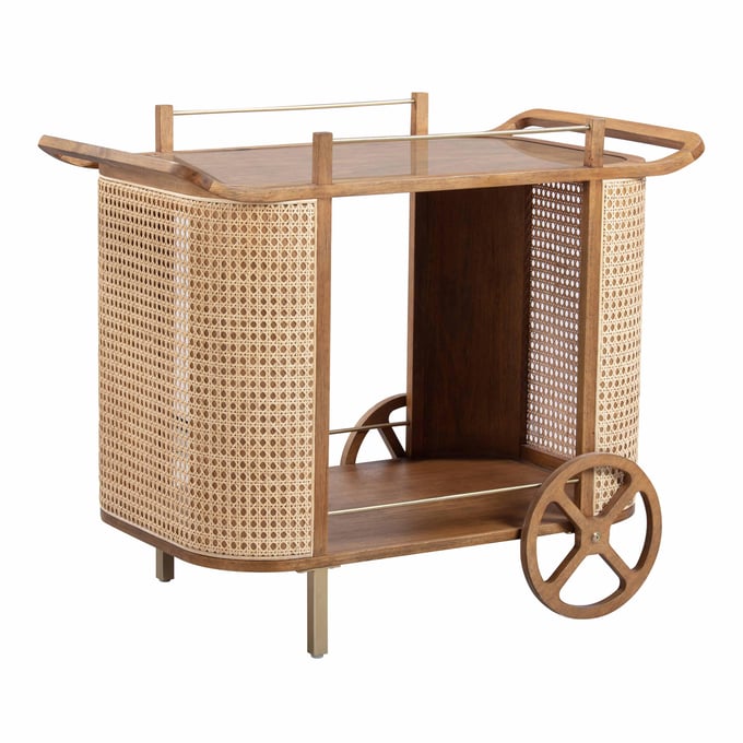 TOV Furniture Yuma Natural Rattan Bar Cart TOV-D54299