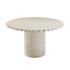 TOV Furniture Blossom Travertine Round Dining Table