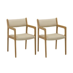 2 TOV Furniture Ari Cream Dining Chairs