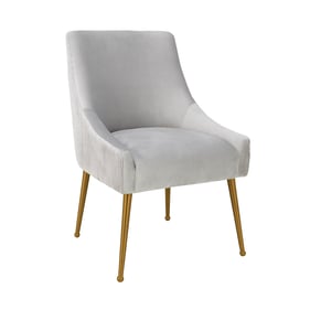 TOV Furniture Beatrix Light Grey Velvet Side Chair