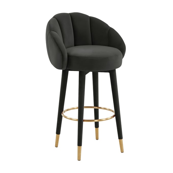 TOV Furniture Myla Black Swivel Bar Stool TOV-D68244