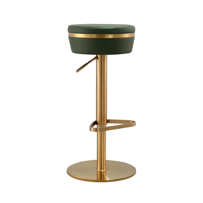 TOV Furniture Astro Green Gold Adjustable Stool TOV-D68296