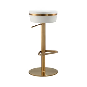 TOV Furniture Astro White Gold Adjustable Stool