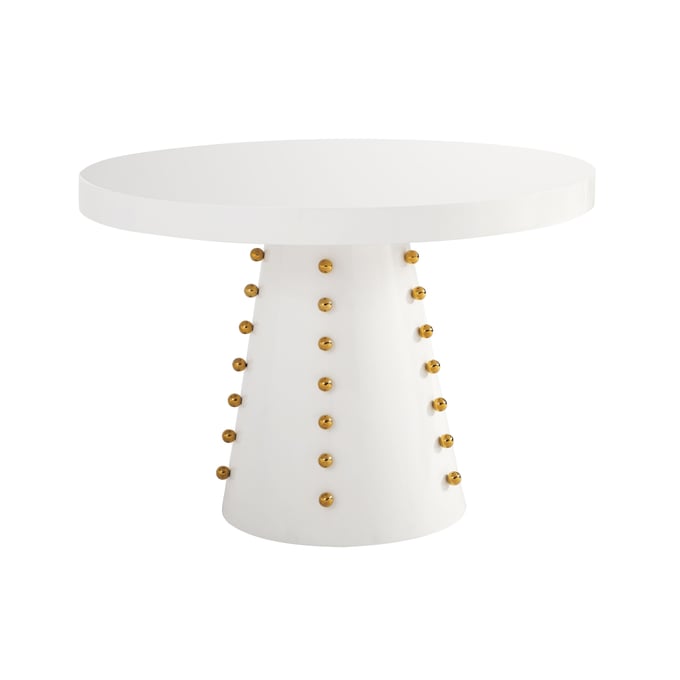 TOV Furniture Janice White Lacquer Dining Table TOV-D68314