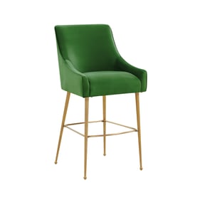 TOV Furniture Beatrix Green Gold Velvet Counter Height Stool