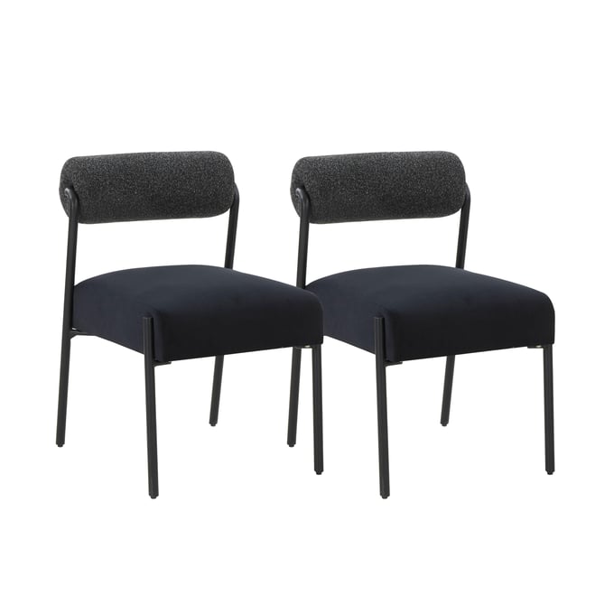 2 TOV Furniture Jolene Black Velvet Dining Chairs TOV-D68584