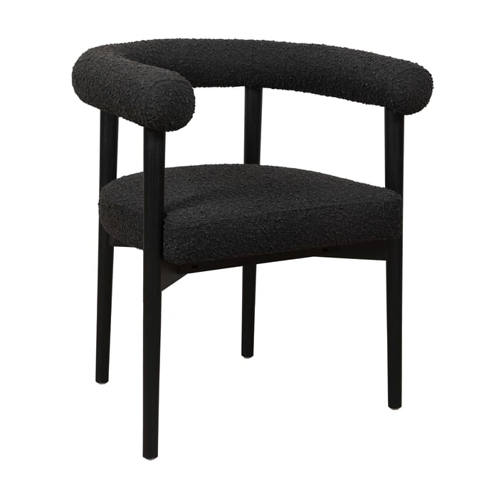 TOV Furniture Spara Black Boucle Dining Chair TOV-D68595