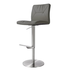 TOV Furniture Paddy Dark Grey Silver Adjustable Stool