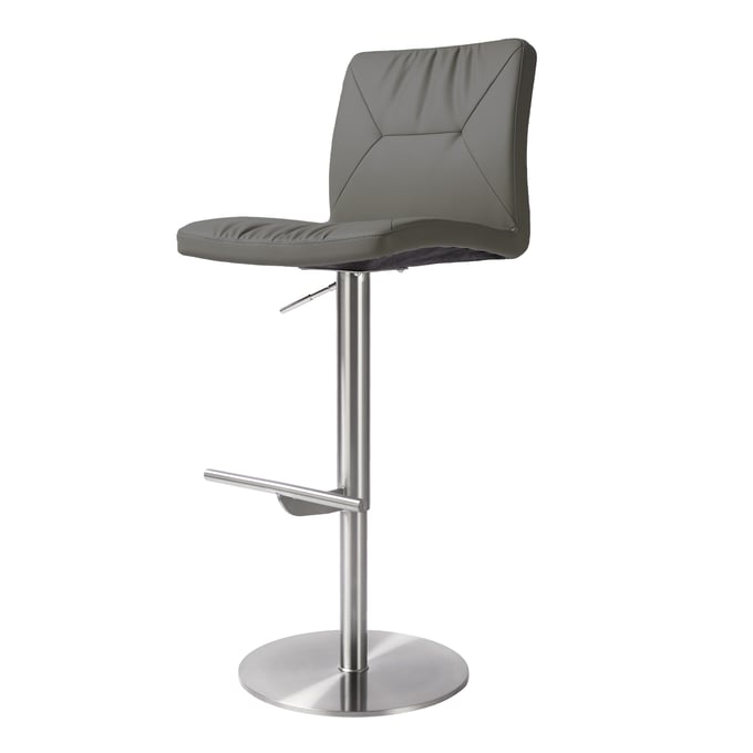 TOV Furniture Paddy Dark Grey Silver Adjustable Stool TOV-D68624