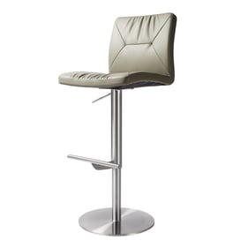 TOV Furniture Paddy Light Grey Silver Adjustable Stool