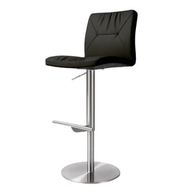 TOV Furniture Paddy Black Silver Adjustable Stool