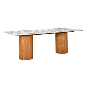 TOV Furniture Tamara White Natural Ash Rectangular Dining Table