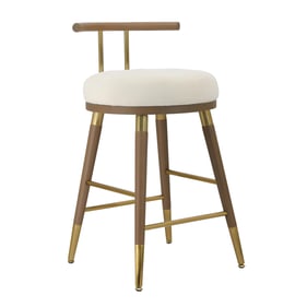 TOV Furniture Juniper Cream Velvet Bar Stool