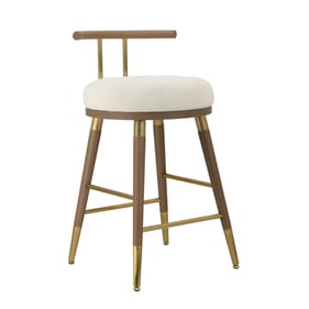 TOV Furniture Juniper Cream Velvet Counter Height Stool