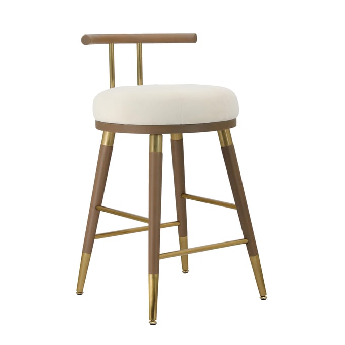 TOV Furniture Juniper Cream Velvet Counter Height Stool TOV-D68685