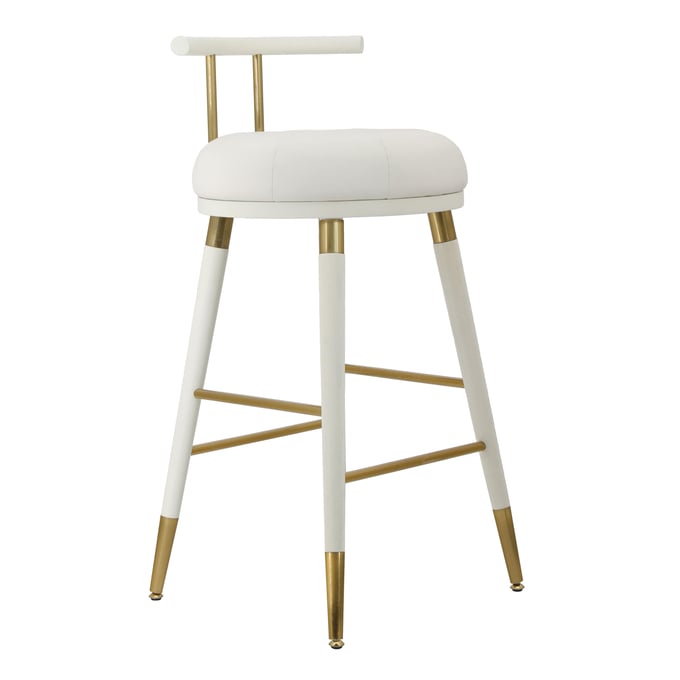 TOV Furniture Juniper White Leather Counter Height Stool TOV-D68687