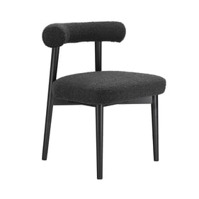 TOV Furniture Spara Black Boucle Side Chair