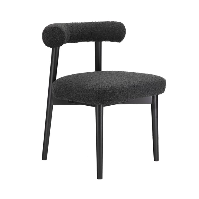 TOV Furniture Spara Black Boucle Side Chair TOV-D68758