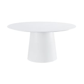 TOV Furniture Pauline White 62 Inch Round Dining Table