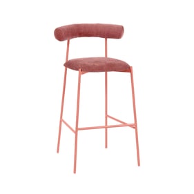 TOV Furniture Liliana Mauve Velvet Bar Stool