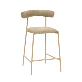 TOV Furniture Liliana Taupe Velvet Counter Height Stool