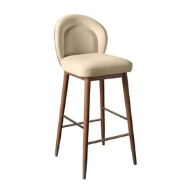 TOV Furniture Hailey Cream Velvet Counter Height Stool