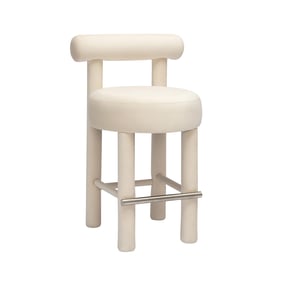 TOV Furniture Carmel Cream Velvet Counter Height Stool