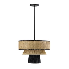 TOV Furniture Rylie Black Natural Pendant