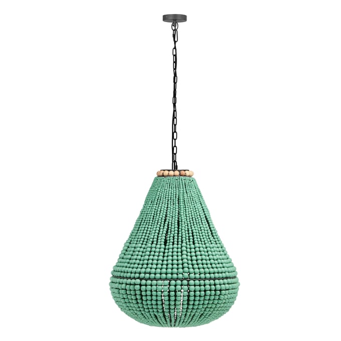 TOV Furniture Palani Green Wooden Bead Chandelier TOV-G18451