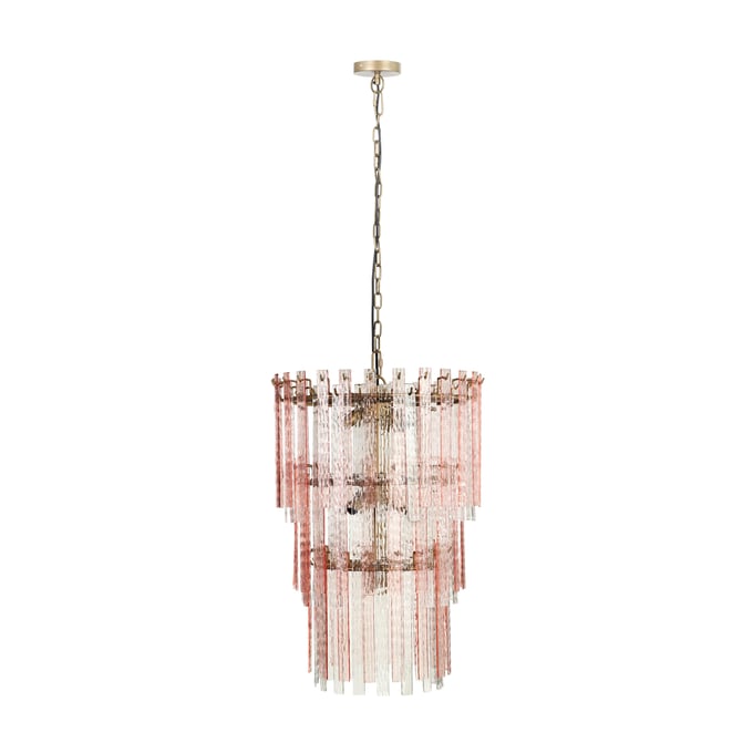 TOV Furniture Hampshire Pink Acrylic 3 Tier Chandelier TOV-G18453