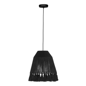 TOV Furniture Bokaro Black Jute Pendant Lamp