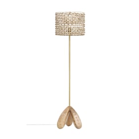 TOV Furniture Alondra Antique Gold And Natural Floor Lamp