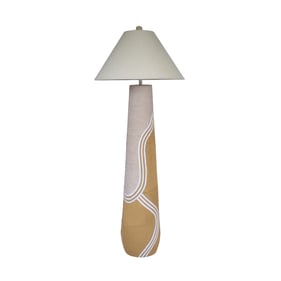 TOV Furniture Harlee Beige Natural Woven Floor Lamp