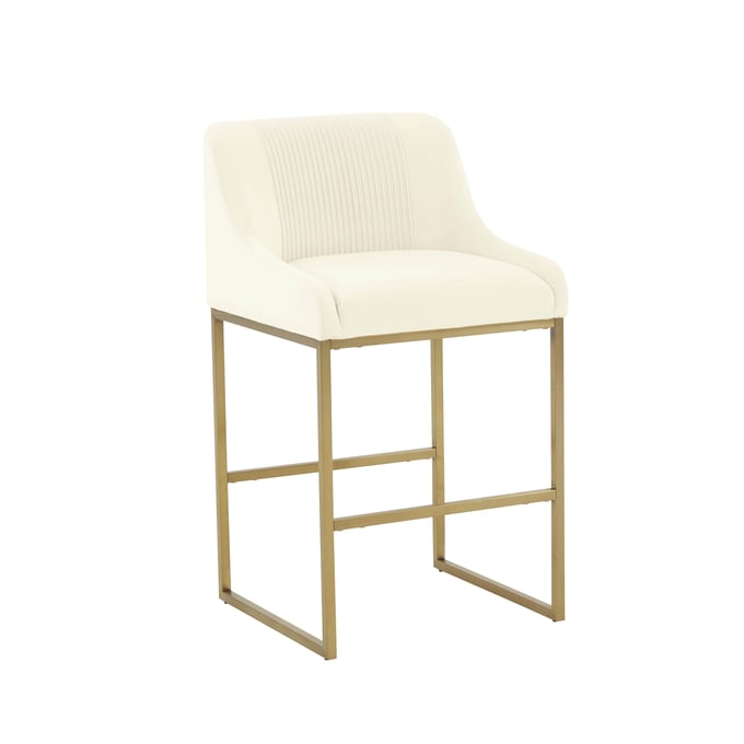 TOV Furniture Lisa Cream Velvet Counter Height Stool TOV-IHD68644